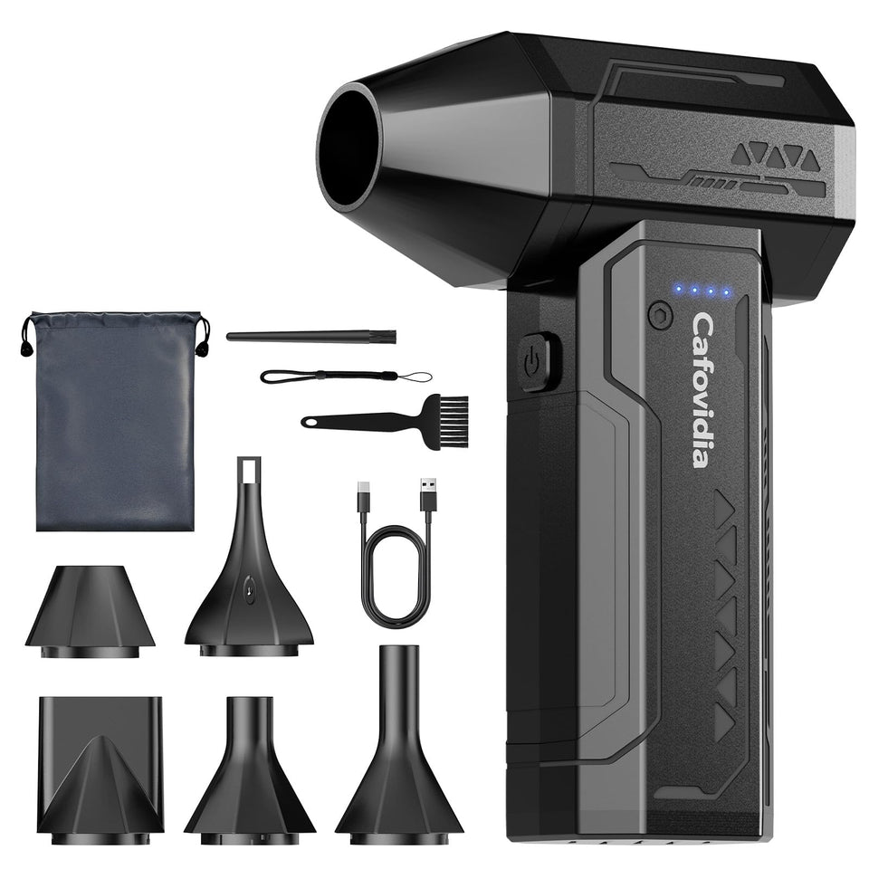 Cafovidia electric air duster front view for easy handheld cleaning.