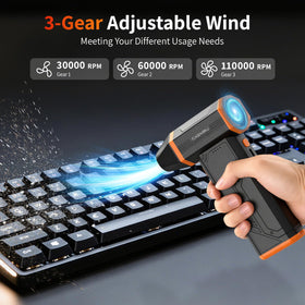 CAGIWIRU duster with 3-gear wind speed for versatile cleaning.