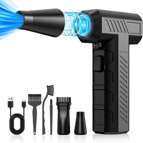 CAGIWIRU front view of the mini air duster showing compact design and easy grip benefit