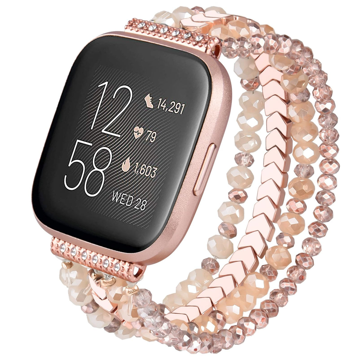 CAGOS Versa 4 beaded bracelet band adds stylish daily wear.