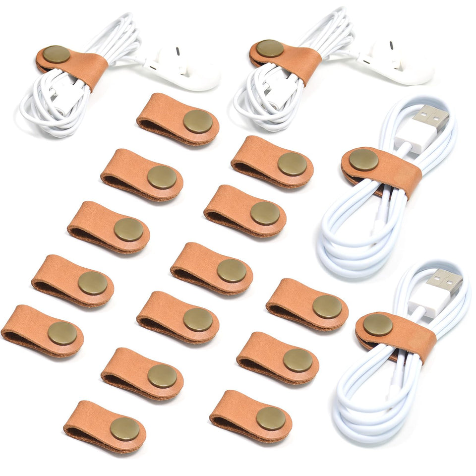 CAILLU cord organizer leather case keeps cables neat and tangle-free on the go.