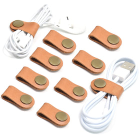 CAILLU cord organizer leather case keeps cables neatly wound for travel