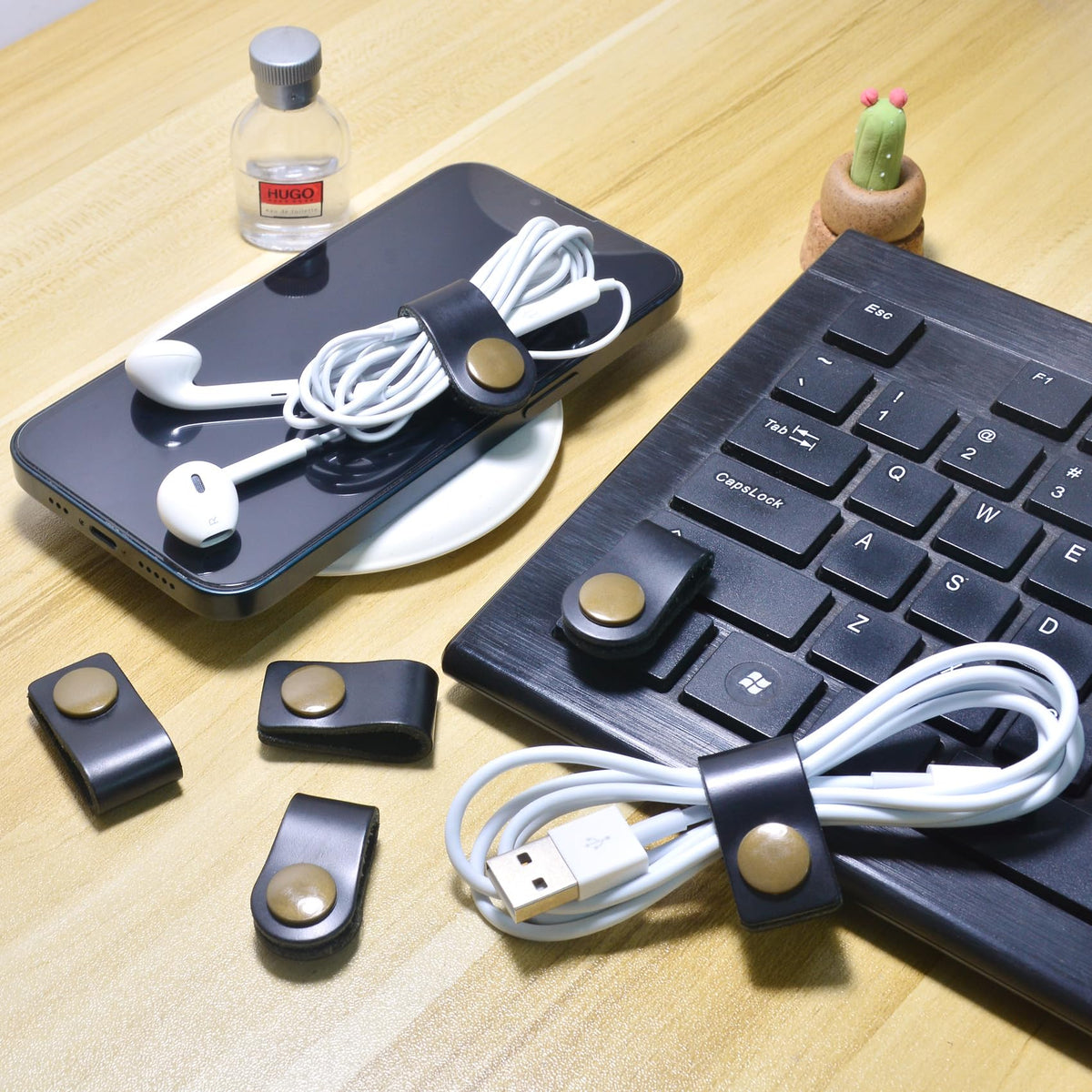CAILLU desk cable management case reduces desk clutter at a glance.