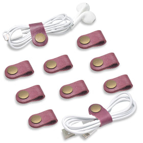 CAILLU rose red cord organizer compact keeps cables tidy on the go.