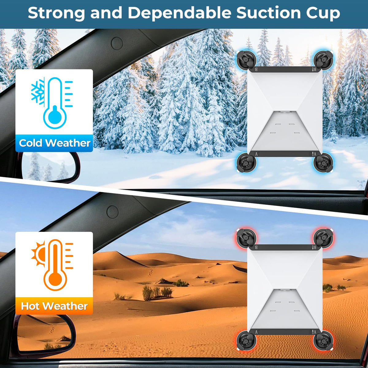 Calanthe Starlink Mini suction cup mount with multi-angle adjustment for optimal reception.