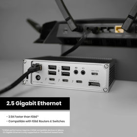 CalDigit TS4 98W PD charging powers a laptop through a single cable