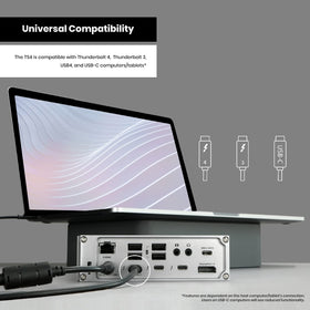 CalDigit TS4 Thunderbolt ports demonstrating ultra‑fast data transfer