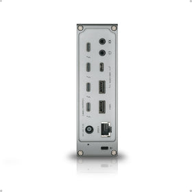 Caldigit TS5 dock back ports highlight 80Gb/s Thunderbolt 5 for fast peripheral expansion.