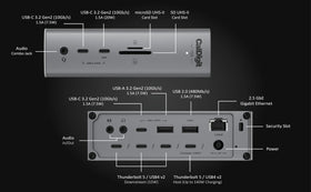 Caldigit TS5 charging port delivers 140W power for high-demand laptops.