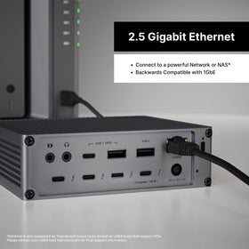 Caldigit TS5 display capabilities enable dual 8K 60Hz or high-refresh 4K options.