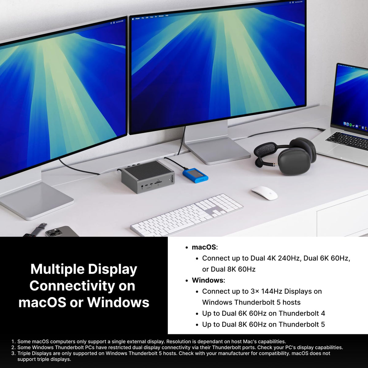 Caldigit TS5 240W PSU supports sustained power across connected devices.