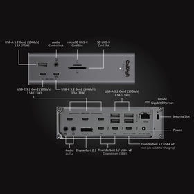 CalDigit TS5 Plus 10GbE port enables faster network access.