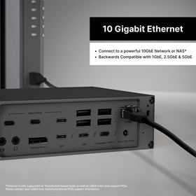 CalDigit TS5 Plus 140W PD supports laptop charging at the dock.