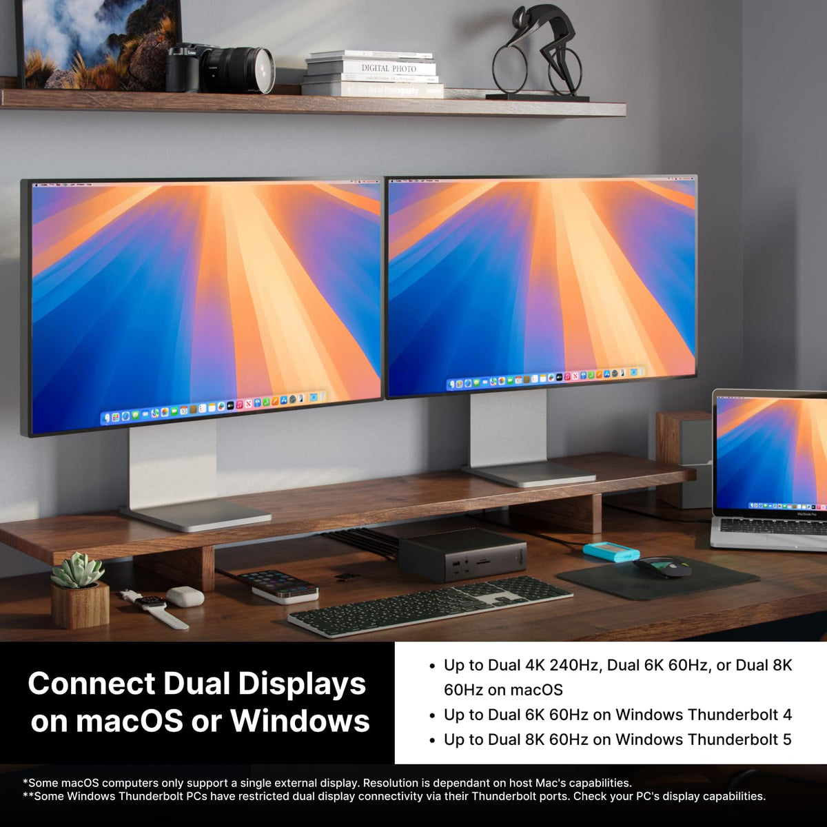 CalDigit TS5 Plus dock arranged on a clean workspace.