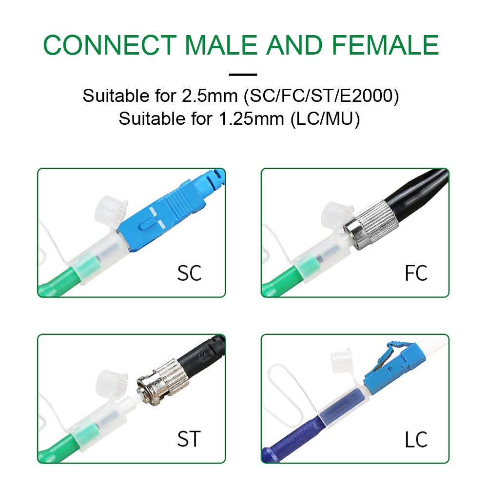 CALIDAKA two-pen set on workbench for covering LC and SC/ST sizes
