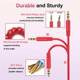 Durable TPE and OFC wires in Callez cable resist twists and wear.