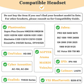 Callez ear pads for Plantronics HW261N, breathable foam for comfort.
