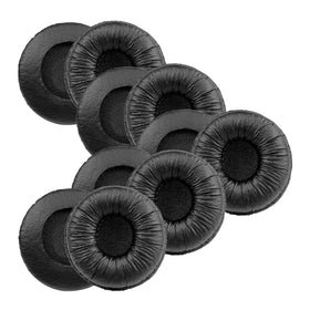 Callez front packaging showing ten ear cushions and included windscreens for easy replacement