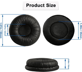 Callez ear cushion installed on Plantronics headset demonstrating restored comfort benefit