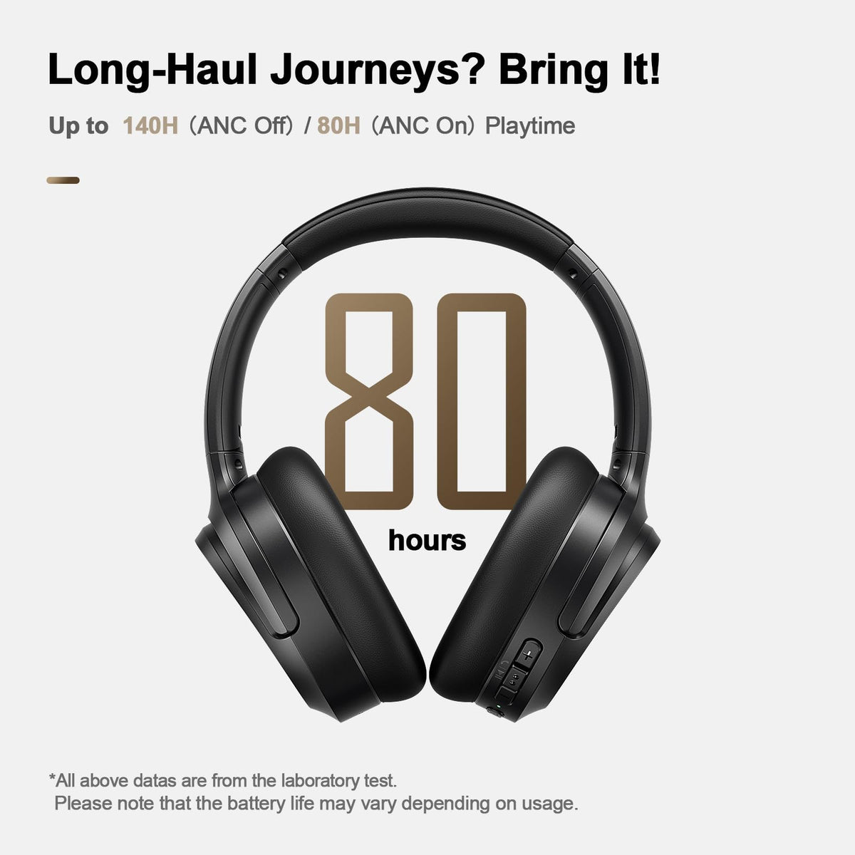 Calmbee headphones in transparency mode let ambient sounds in for safer interaction.
