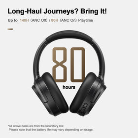 Calmbee headphones in transparency mode let ambient sounds in for safer interaction.