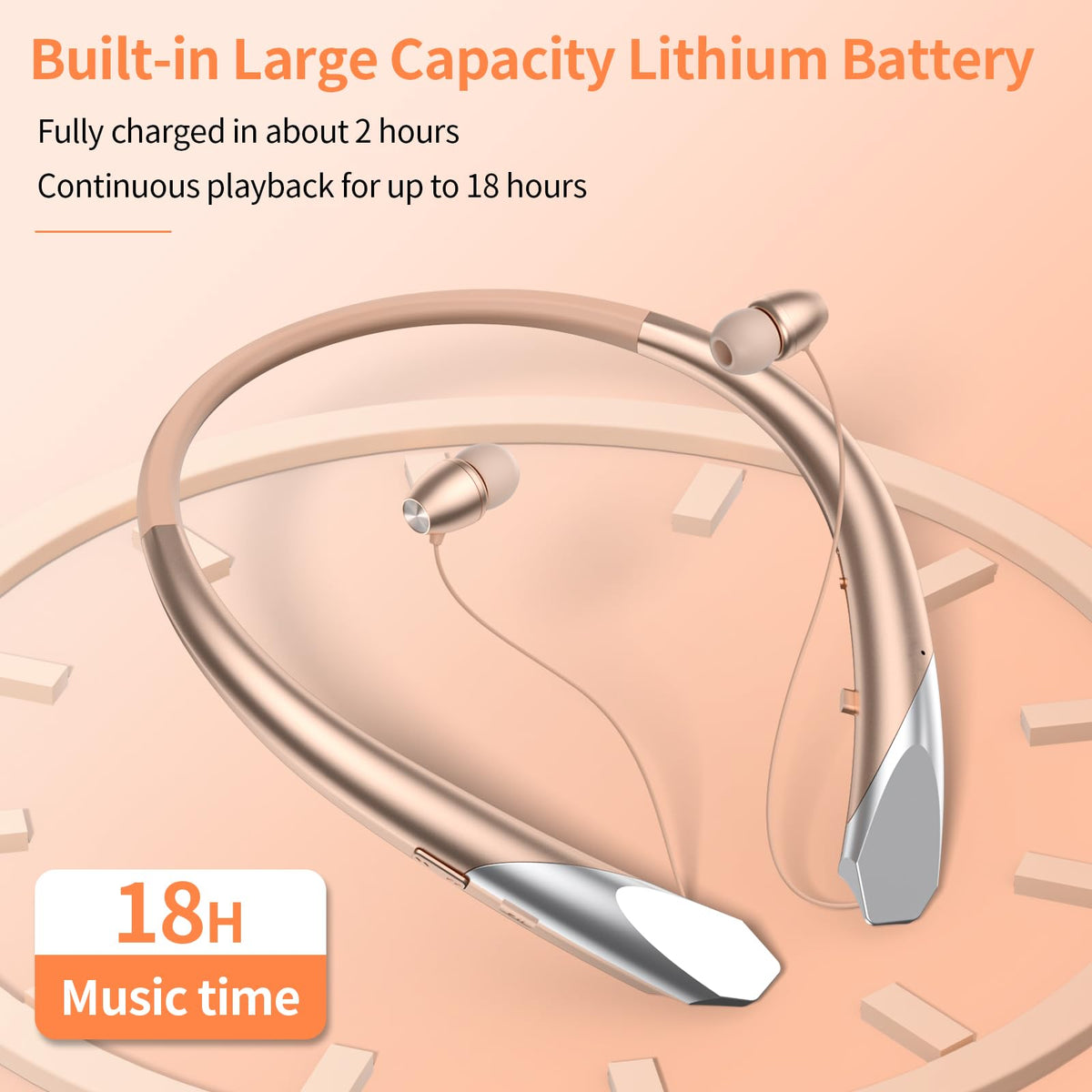 CALOETHNEY long battery life supports hours of music and talk on the go.