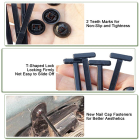 CALORPET heavy-duty nylon zip tie for durable automotive fastening