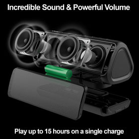 Cambridge Soundworks OontZ Angle 3 Pro 2 Pack bass radiator boosts deep sound.