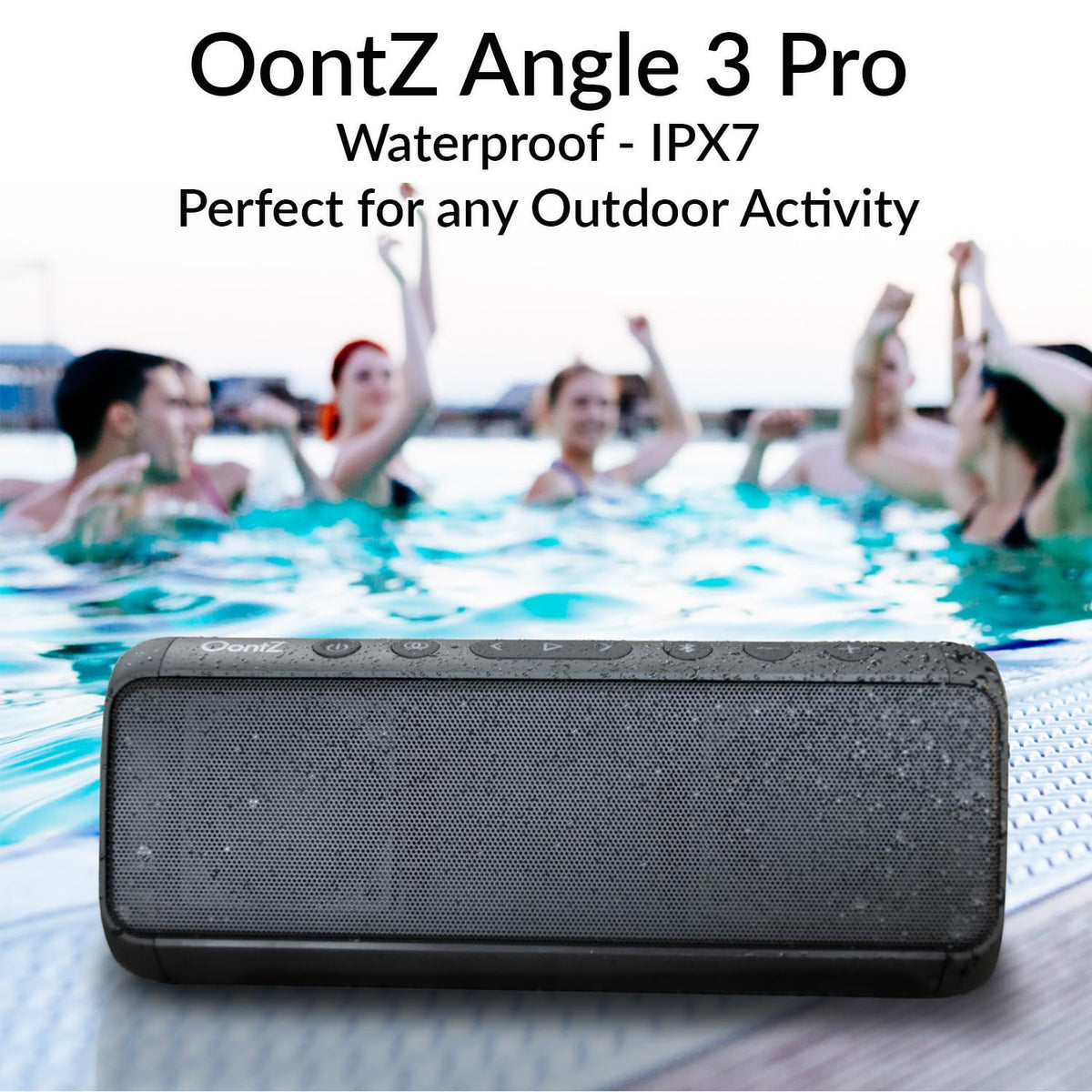 Cambridge Soundworks OontZ Angle 3 Pro 2 Pack USB-C charging and 3.5mm cable included.