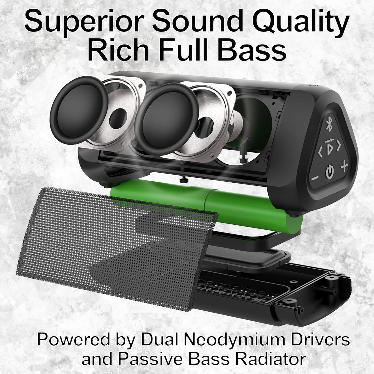 Cambridge SoundWorks OontZ Angle 3 Ultra IPX7 waterproof design for outdoor use.