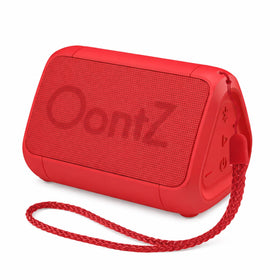 Cambridge SoundWorks OontZ Angle Solo red front view showing compact travel speaker and bold color
