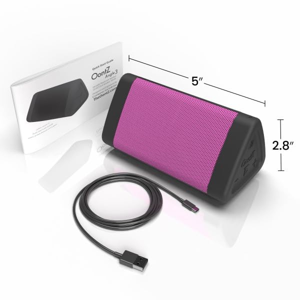 Cambridge Soundworks OontZ Angle 3 paired with phone showing fast Bluetooth setup benefit