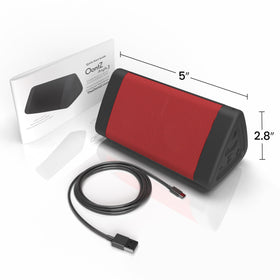 Cambridge Soundworks OontZ Angle 3 packed in backpack demonstrating travel-ready design and all-day battery use