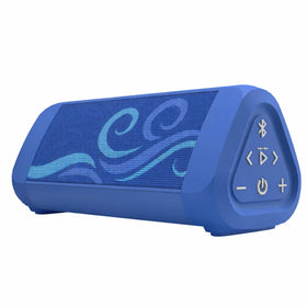 Cambridge Soundworks OontZ Angle 3 Ultra front view shows clear drivers and bold blue finish for portable loudness