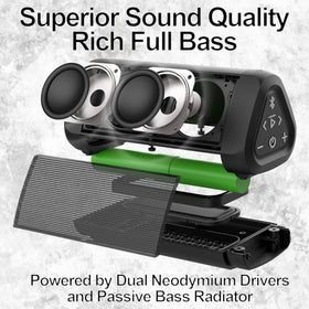 Cambridge Soundworks OontZ Angle 3 Ultra ports and 3.5mm input view enabling wired and Bluetooth connections