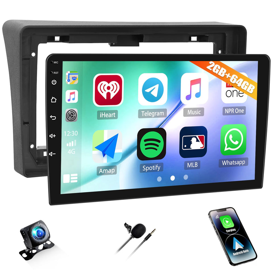 CAMECHO 2+64G car stereo Frontier dashboard 9-inch display for easy navigation