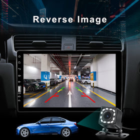 CAMECHO single-DIN dash install image highlights broad compatibility with many cars.