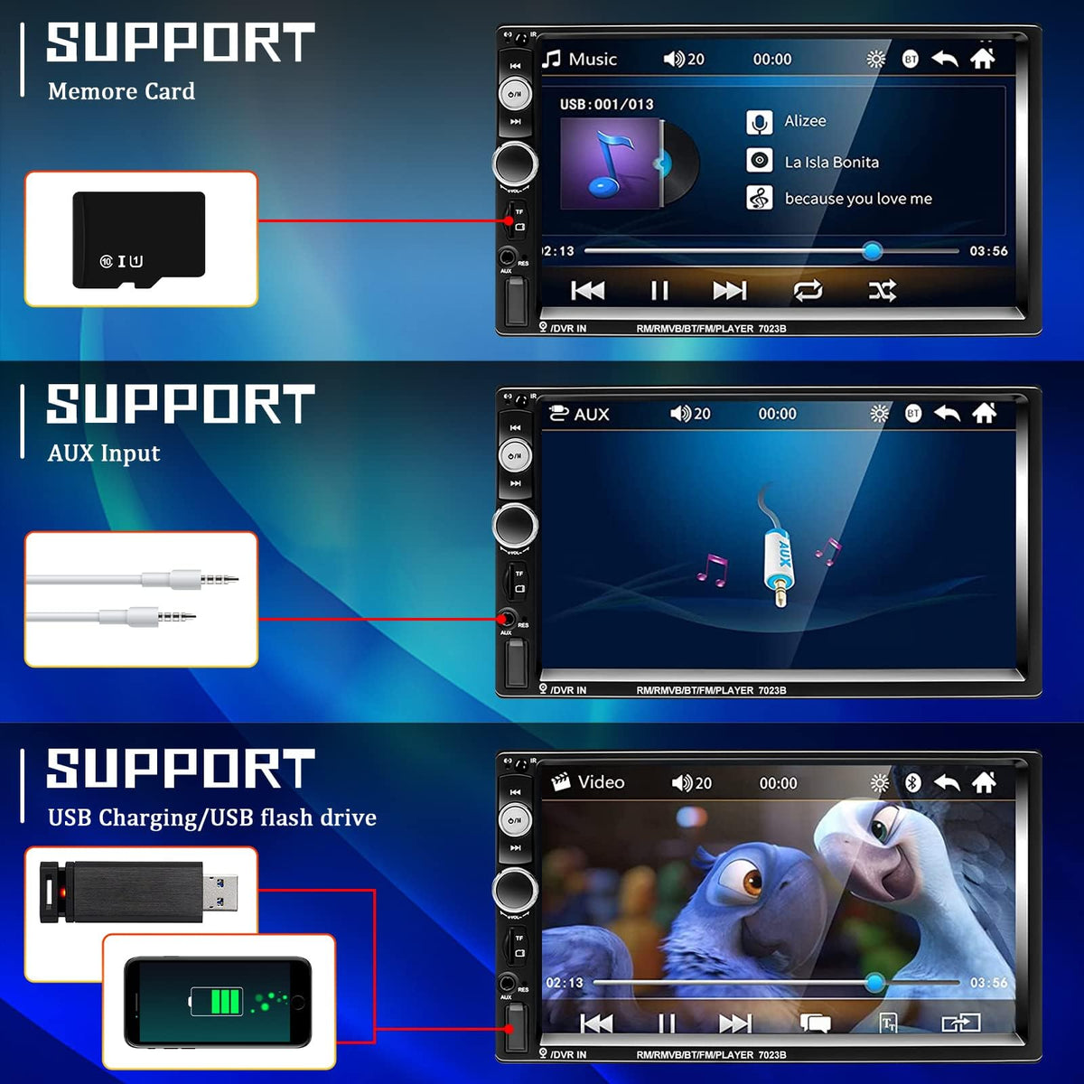 CAMECHO remote control and installation frame showing included accessories