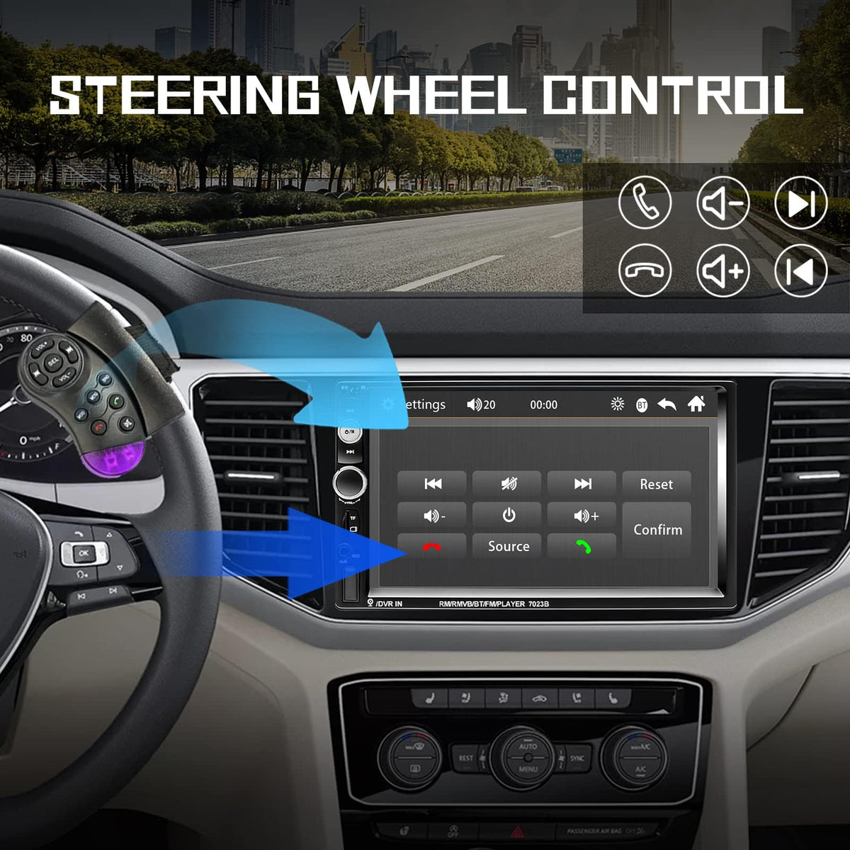 CAMECHO steering wheel control wiring showing retained in-car convenience