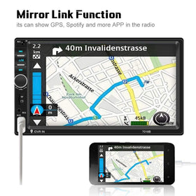 CAMECHO screen mirroring an Android phone to access navigation apps