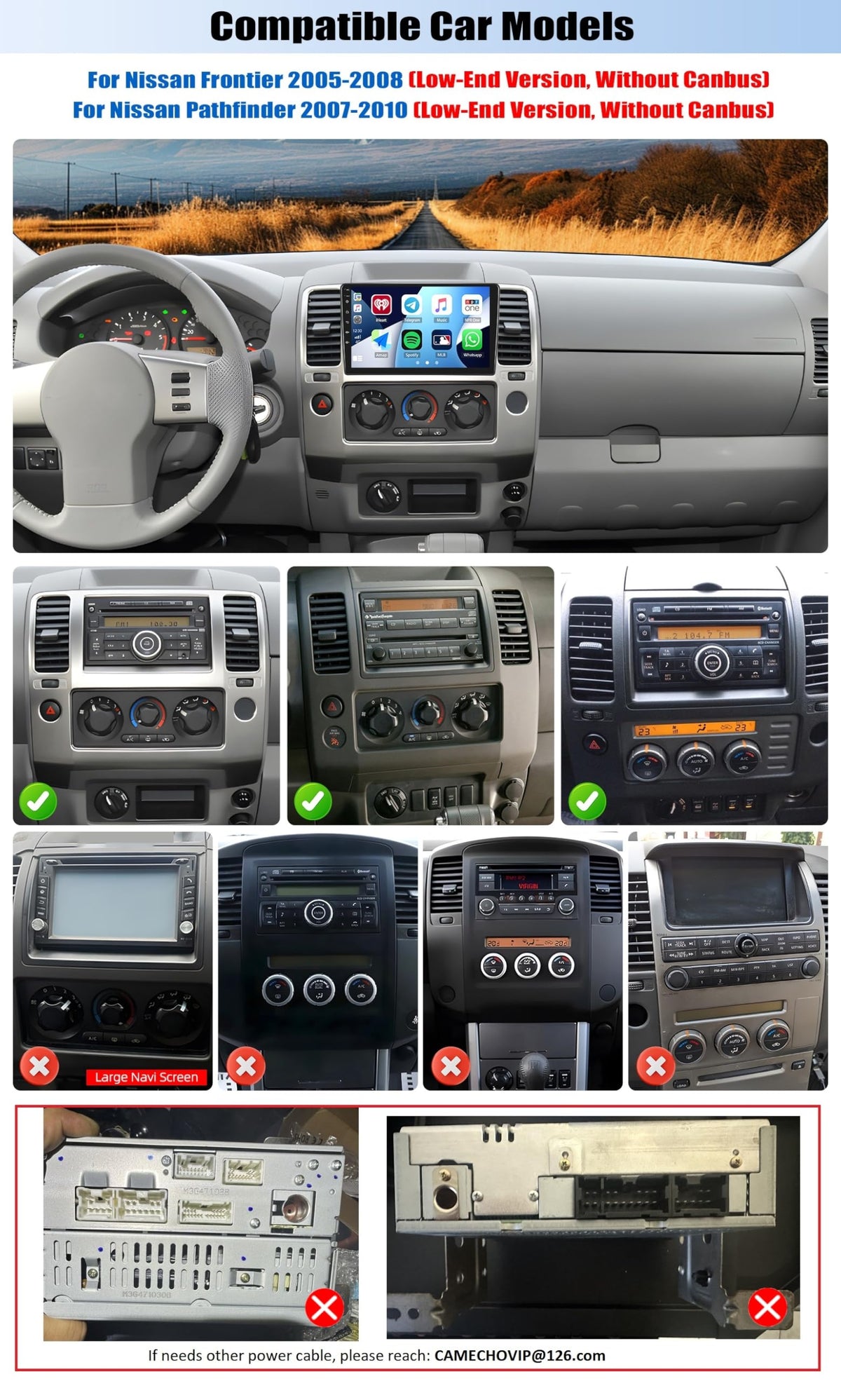 CAMECHO wireless CarPlay and Android Auto display for hands-free communication