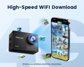 Camlance connected to phone app showing easy file transfer and sharing