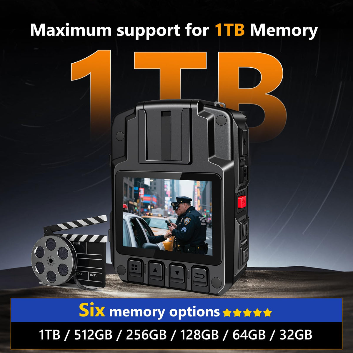 CAMMHD V8 4400mAh battery pack supports extended shooting sessions.