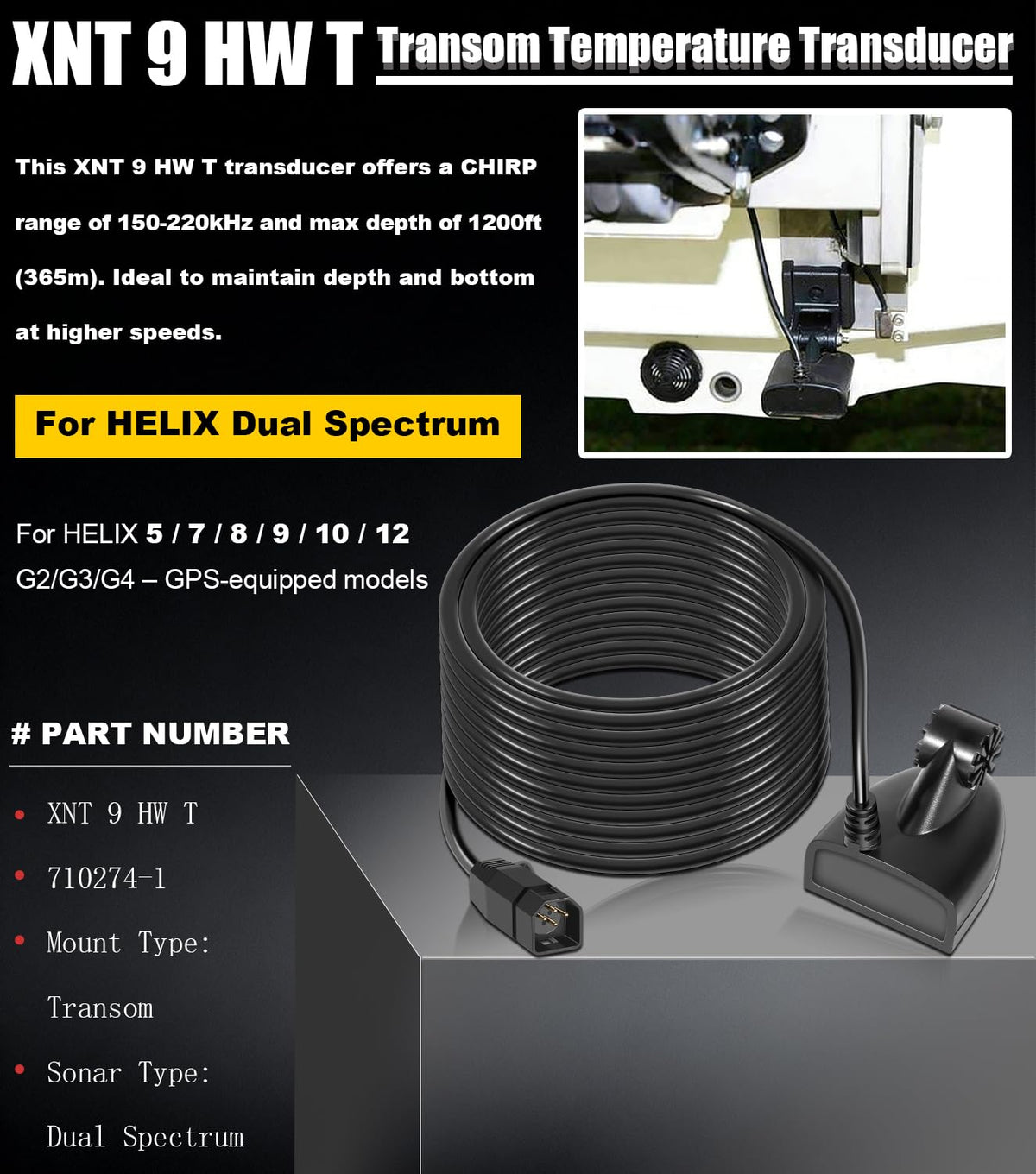 Camoo XNT-9-HW-T depth capability up to 1200 ft for deep water