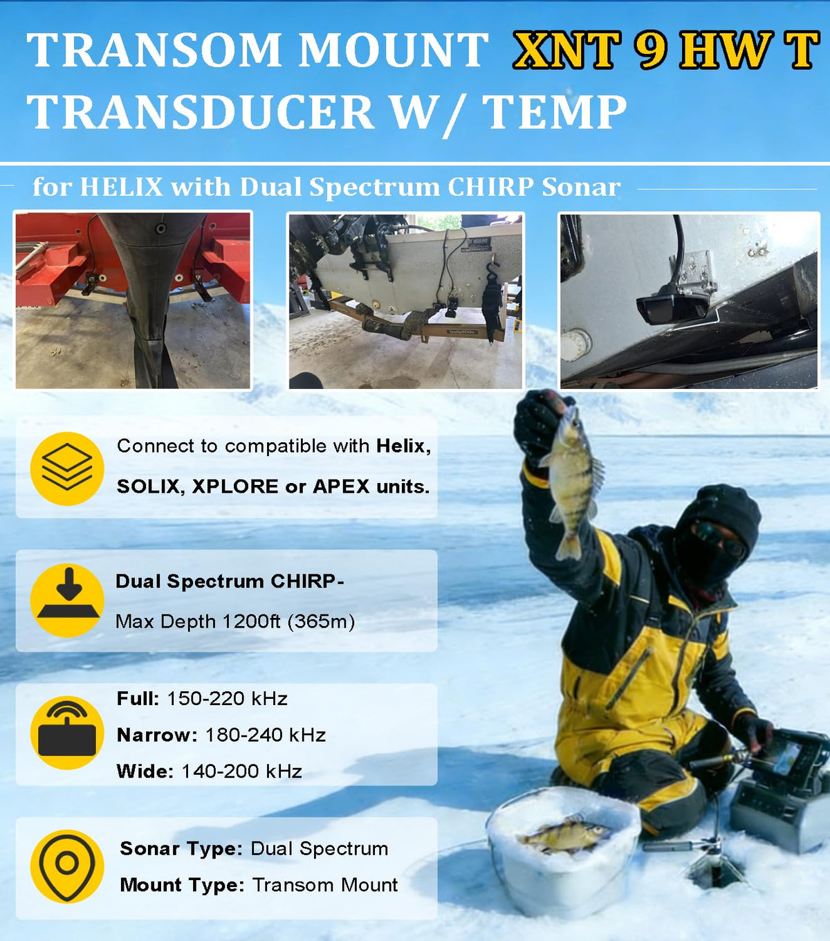 Camoo marine-grade corrosion-resistant mount suitable for freshwater and saltwater
