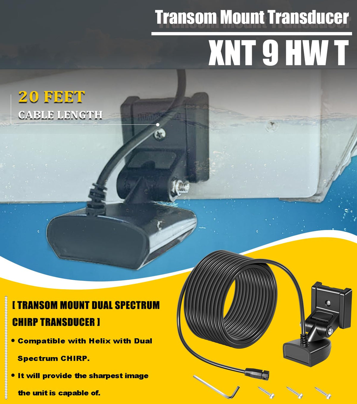 Camoo XNT-9-HW-T with Dual Spectrum CHIRP for Mega Imaging clarity on Helix
