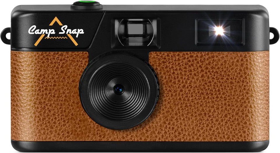 Camp Snap V105 front view shows retro design and sturdy grip for everyday adventures