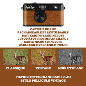 Camp Snap V105 memory capacity supports long outings between transfers