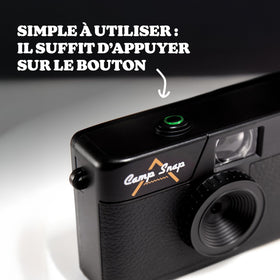 Campsnap V105 in use with three built-in flash modes for varied lighting.