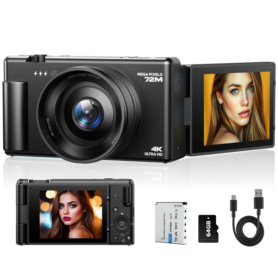 CAMWORLD 72MP camera front view ideal for crisp travel shots and quick sharing